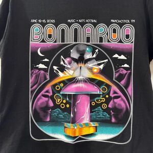 Bonnaroo Festival 2025 T Shirt Line Up Mushroom Fountain Neon Small